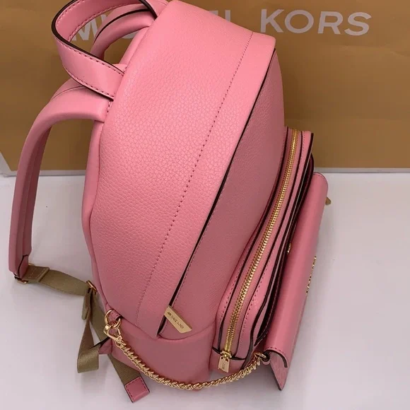 MICHAEL KORSMaisie Medium Pebbled Leather 2-in-1 Backpack Carnation NWT
